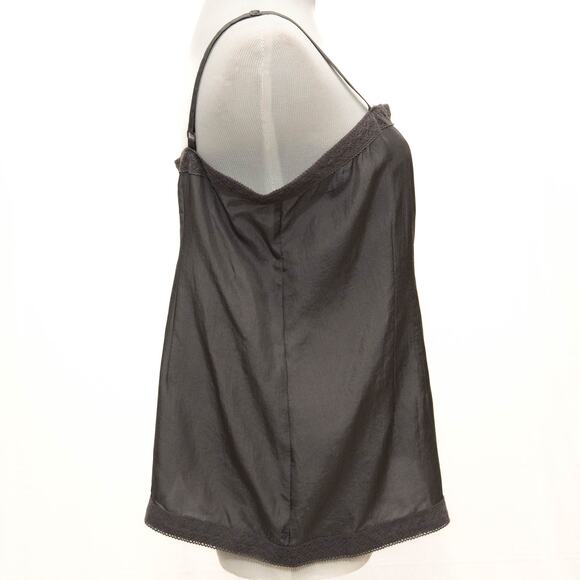 Eileen Fisher Gray Silk Lace Trim Cami Size Medium - Picture 2 of 10